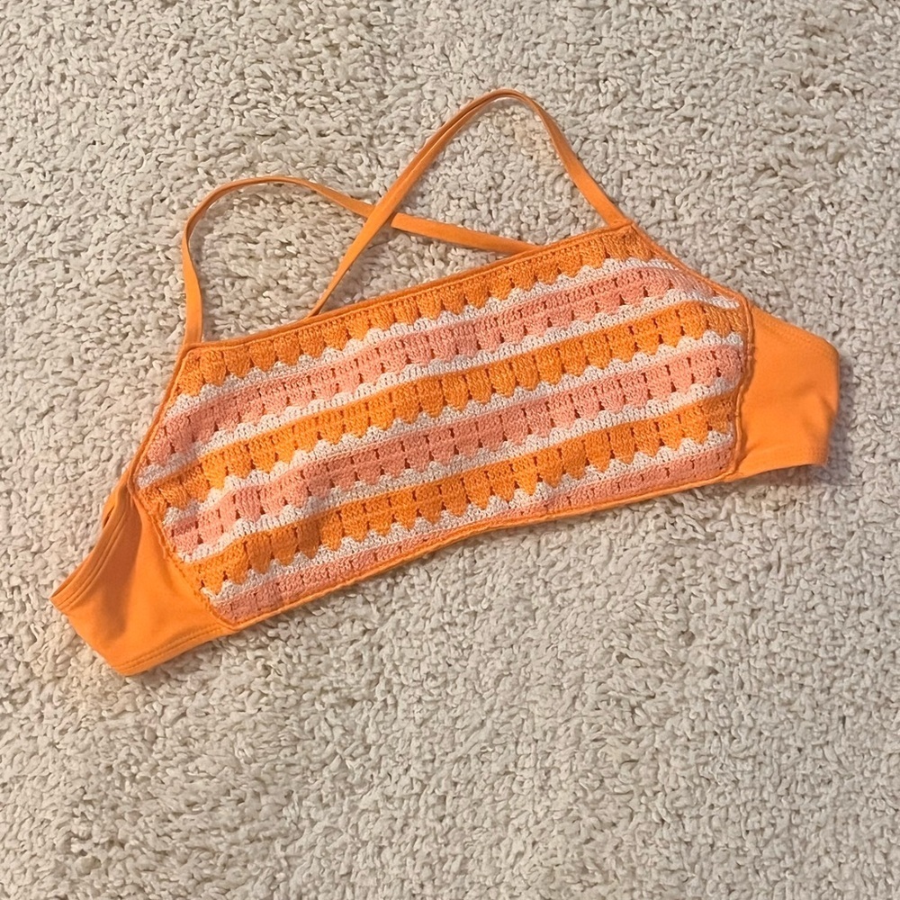 No Boundaries Vibrant Orange Bikini Top